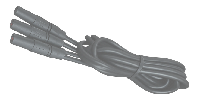 Gebündeltes schwarzes Anschlusskabel