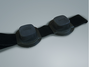 Doppelapplikator mit zwei schwarzen Sanza-Pads